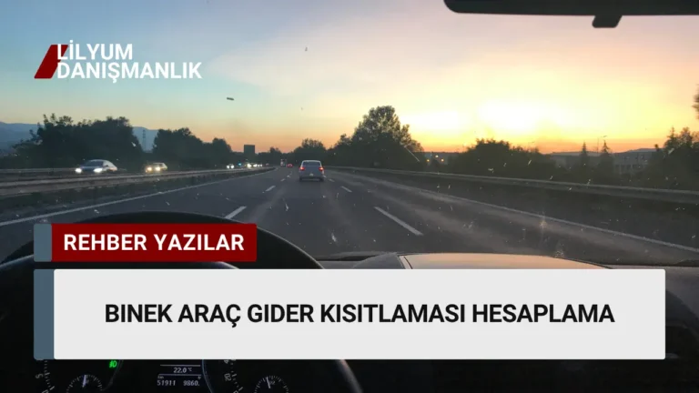 Binek araç kiralama ve kullanım gideri kısıtlaması hesaplama aracı – 2026